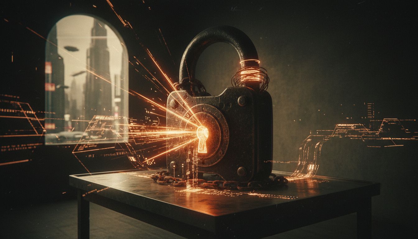 Screenshot or visualization of Bitchat's Bluetooth mesh networking technology showing peer-to-peer connections between mobile devices without internet infrastructure