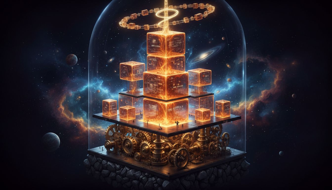 Visualization of JPMorgan's JPM Coin platform demonstrating tokenized deposit integration with traditional banking systems for programmable payments