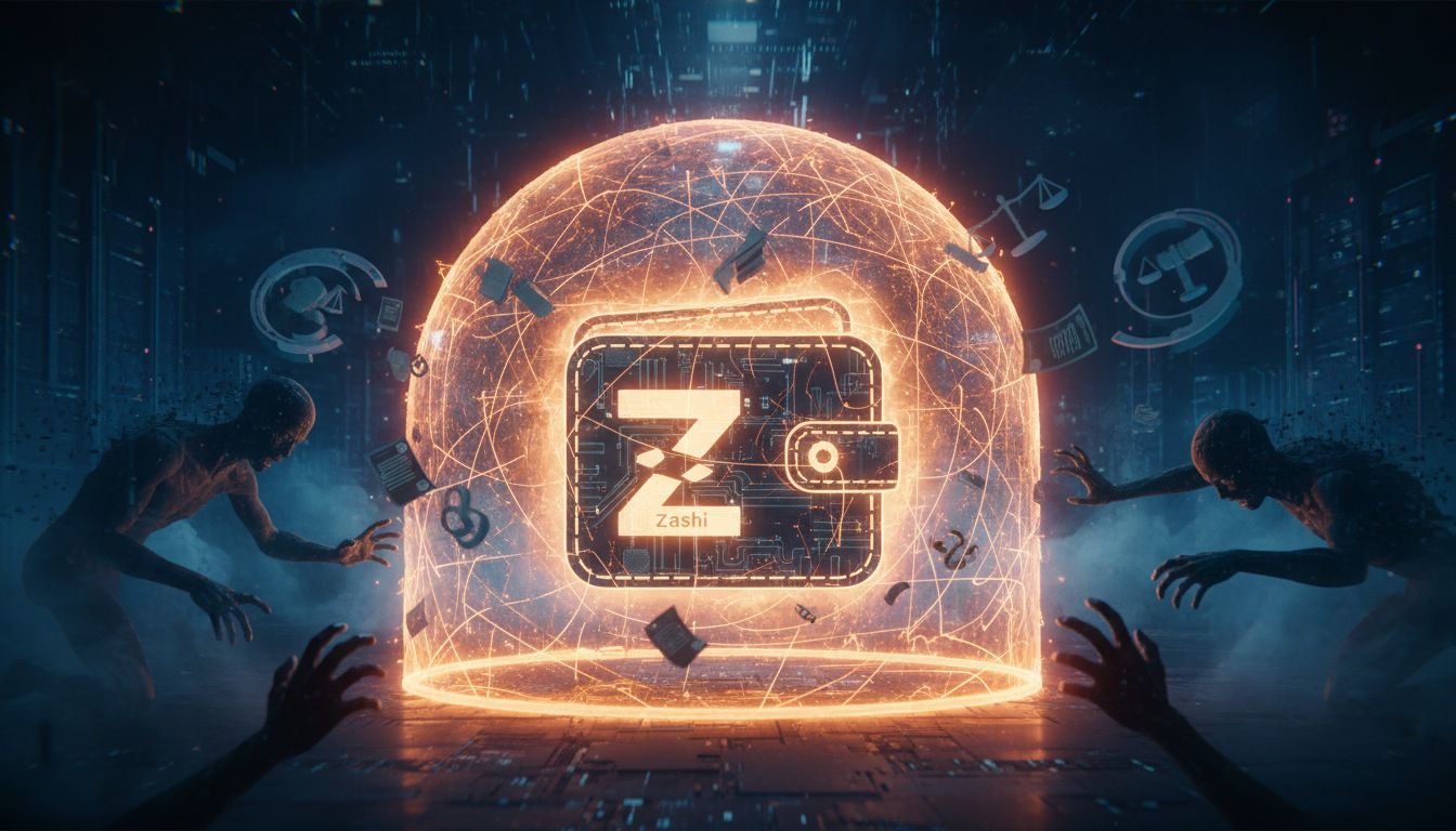 ZEC price chart displaying 16% decline alongside whale wallet accumulation data and on-chain transaction metrics